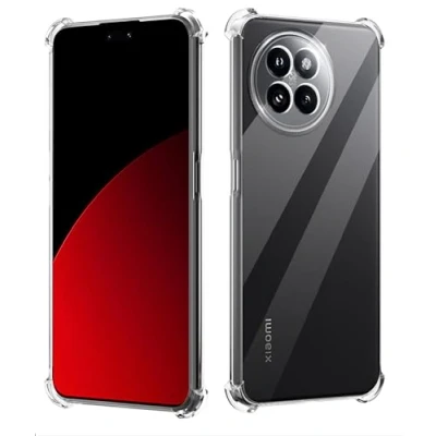 Abbildung von GIOPUEY Clear Hülle Kompatibel mit Xiaomi 14 CIVI, Ultra Dünn TPU Case, Luftpolsterschutz, [Nicht Leicht zu Vergilben] Stoßfest Transparent