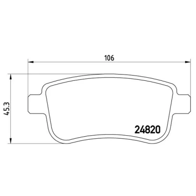 Abbildung von BREMBO P 68 054 Bremsbelagsatz exkl. Verschleißwarnkontakt mit Bremssattelschrauben Zubehör RENAULT: GRAND SCENIC 3, Megane CC, Fluence