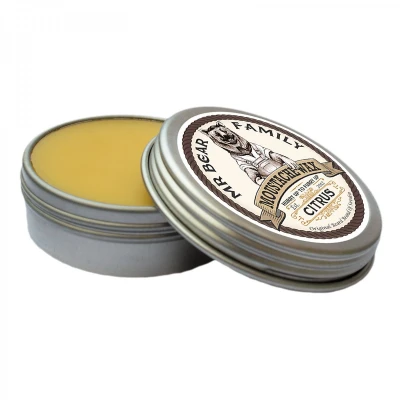 Abbildung von Mr Bear Family Moustache WAX Bartpflege, Herren, Größe: 30 ml, Citrus