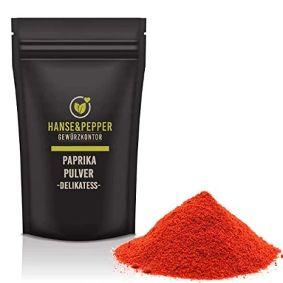 Abbildung von 100g Paprika gemahlen mild Delikatess Süß Top 1A Aromatisch natürlich vom Hanse&amp;Pepper Gewürzkontor Gourmet Serie