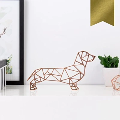 Abbildung von KLEINLAUT 3D Origami, Dackel, 10 x 5,8 cm (S), Gold