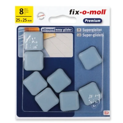 Abbildung von Suki Gleitgleiter PTFE, selbstklebend, Blau/Grau, 8 Stück