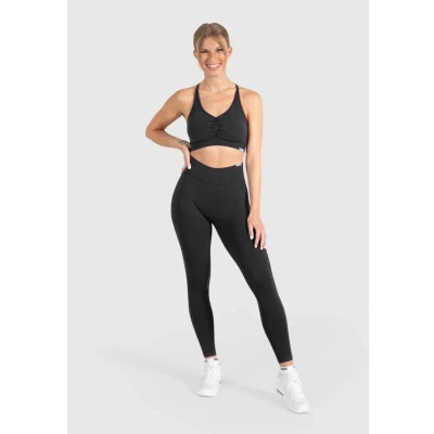 Abbildung von Smilodox Batik Scrunch Sportbh mit leichter Stützkraft, Damen, Größe: XS, Schwarz