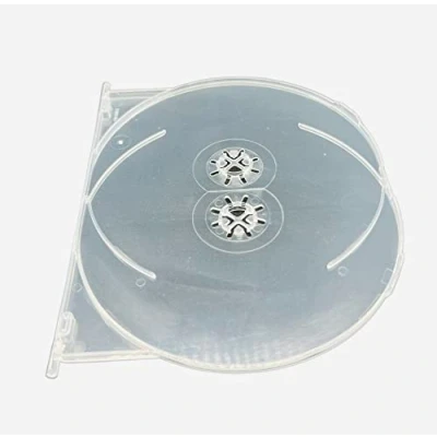 Abbildung von Amaray 2 Disc Transparente Ablage für eine Standard DVD Hülle von mit 14 mm Halterungen, damit die 3 Discs halten kann, 5 Stück