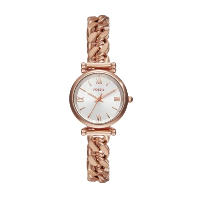 Abbildung von Fossil Carlie Watch Uhr Rose goldcoloured, Damen, Größe: One Size, gold coloured