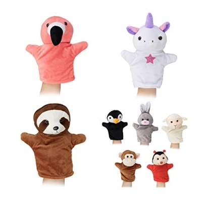 Abbildung von relaxdays Handpuppe Tier Set für Kinder