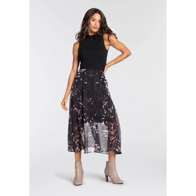 Abbildung von Laura Scott Chiffonkleid, mit elegantem Blumen Print NEUE KOLLEKTION