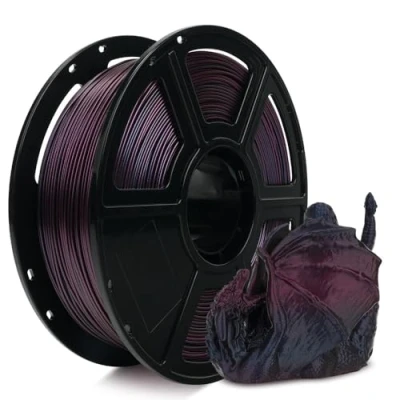Abbildung von FLASHFORGE Chamäleon HS PLA Farbverlauf Burnt Titanium &amp; Abyssal Rede, Max 500 mm/s schneller Druck, Farbverschiebungs filament 1,75 mm, ändert die Farbe je nach Licht und Winkel