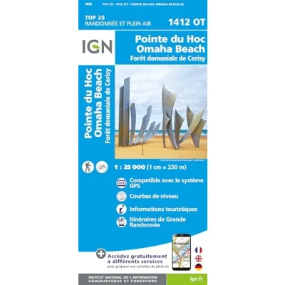 Abbildung von 1412OT Pointe du Hoc Omaha Beach: 1:25000 (TOP 25)