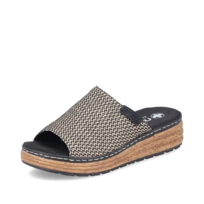 Abbildung von Rieker Damen Pantoletten 62768, Frauen Slipper,sommerclogs,Schlupfschuhe,schluepfschuhe,Slides,Slip ons,Backless Slipper,Multi (90),43 EU / 9 UK