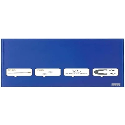 Abbildung von Nobo Glas Whiteboard Kleine Magnetische Wandtafel, Trocken Abwischbare Oberfläche, Rahmenlos, Unsichtbare Wandmontage, 300 x mm, Inkl. Markerstift und Magneten, Blau, 1903952