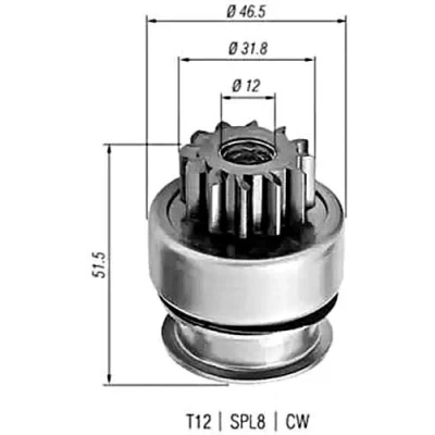 Abbildung von MAGNETI MARELLI 940113020261 Ritzel, Starter