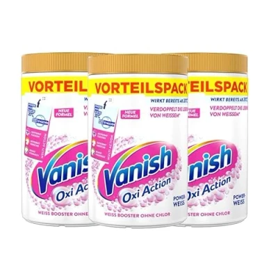 Abbildung von Vanish Oxi Action Powerweiss Pulver 3 x 1,65 kg Fleckenentferner und Wäsche Booster ohne Chlor Für weiße