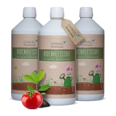 Abbildung von Effektive Mikroorganismen aktiv 3 Liter EM DIMIKRO® Bodenhilfsstoff anwendungsfertig für Garten &amp; Landwirtschaft, als Bodenaktivator, Kompostbeschleuniger, Pflanzenschutz 100% vegan