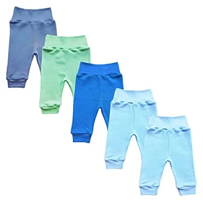 Abbildung von MEA Baby Unisex Hose aus 100% Baumwolle im 5er Pack/Pumphose, Babyhose für Jungen Mädchen, Schlupfhose (92, Jungen2)