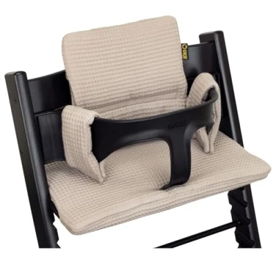 Abbildung von Ukje Kissen Kompatibel mit Stokke Tripp Trapp Weiches Sitzkissen für Säuglinge, Babys &amp; Kleinkinder, Hochstuhl Zubehör, Baumwollstoff Einsatz, Handgefertigt in Europa (Taupe)