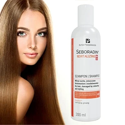 Abbildung von Seboradin Shampoo Haarpflege für Kaputtes Geschädigtes Trockenes Haar Haarshampoo Damen Herren Feuchtigkeitsshampoo 200ml Revitalizing