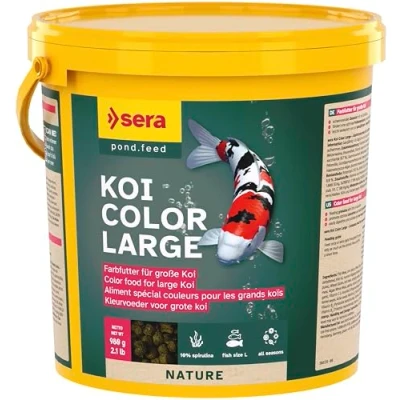Abbildung von sera Koi Color Large 3,8 L (980g) natürliches Farbfutter ohne Zusatzstoffe 10% Spirulina &amp; reich an Omega Fettsäuren optimal für farbenprächtige ab 25 cm leicht verdauliches Granulat