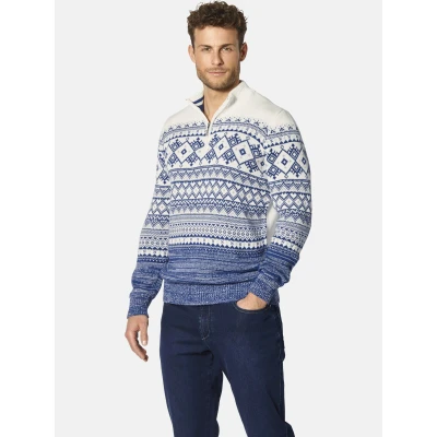 Abbildung von Babista Varziro Strickpullover, Herren, Größe: Medium, Royal blau gemustert