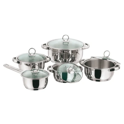 Abbildung von KING Topf Set New Silver Line, Edelstahl (Set, 10 tlg., je 1 Kochtopf mit Deckel 16/18/20/24 cm, Stieltopf 16 cm), Induktion