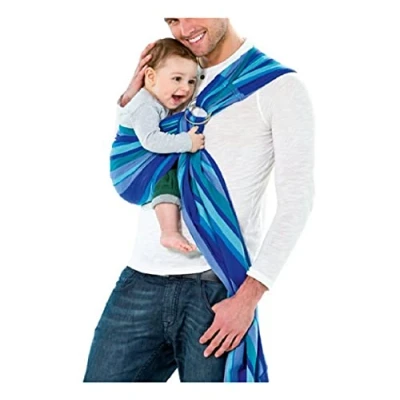 Abbildung von Veova Babytragetuch ohne Knoten Laguna 180 cm 0 3 Jahre bis 15 kg, blau, 600 g