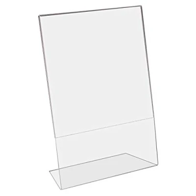Abbildung von HMF Bilderrahmen 4695 Acryl Tischaufsteller schräg, für 1 Bilder, DIN A4 Hoch und Querformat, Glasklar