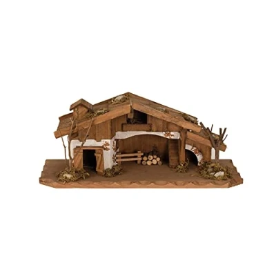 Abbildung von LB H&amp;F Bergbauern Weihnachtskrippe Krippe Holzkrippe Tischkrippe (Krippe)