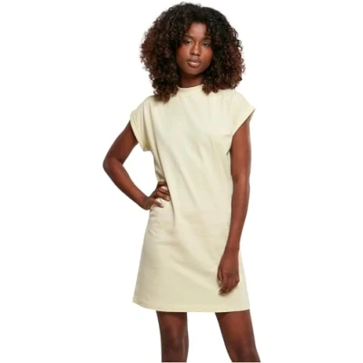 Abbildung von Build Your Brand Damen Ladies Turtle Extended Shoulder Dress Kleid, softyellow, 4XL