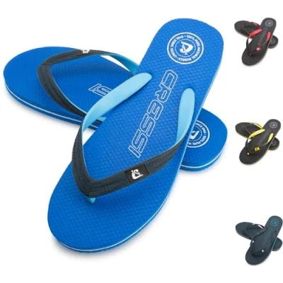 Abbildung von CRESSI Leaf Flip Flop Unisex Flops für Strand und Pool, Schwarz/Rot, 45/46