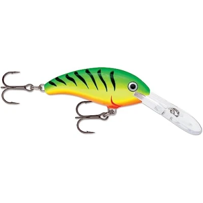 Abbildung von Rapala Shad Dancer Angelköder Angelzubehör aus Balsaholz Süßwasser Schleppköder Lauftiefe 2,1 3m Fischköder 4cm, 5g Hergestellt in Estland Firetiger