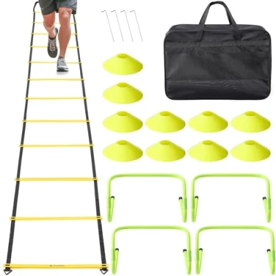 Abbildung von Navaris Koordinations Trainingssystem Trainingsset Sport mit Fitnessleiter inkl. Koordinationsleiter