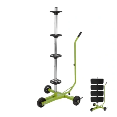 Abbildung von TRUTZHOLM Felgenbaum fahrbar Singlegriff Reifenständer Reifenwagen Felgenständer, für 4 Reifen, bis 720 mm Reifenbreite, Stück, 1 tlg., platzsparend