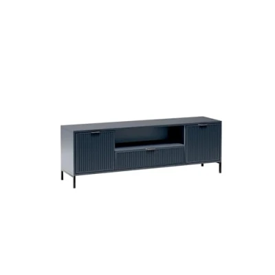 Abbildung von Designer Tv Board Schrank HiFi Sideboard 165 cm Breit LOFT Serie Indigoblau