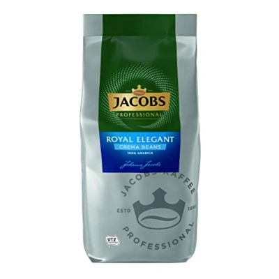 Abbildung von Jacobs Professional Royal Elegant Café Crema, 1kg Bohnenkaffee, ganze Bohne, 100% Arabica, Intensität 3/5, ideal für Kaffee Vollautomaten