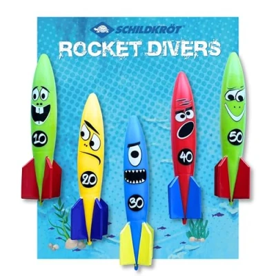 Abbildung von Schildkröt® Rocket Divers Set, 5 Unterwasserraketen, Tauchspielzeug für Kinder ab Jahren, ideal Schwimmbad oder Badewanne