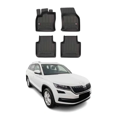 Abbildung von OMAC Gummi Fußmatten kompatibel mit Skoda Kodiaq 2016 2024 Premium TPE Automatten 4tlg