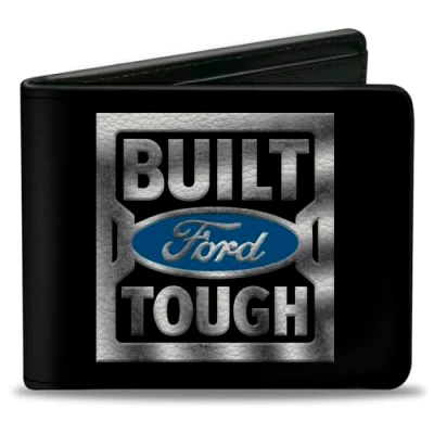 Abbildung von Buckle Down Herren Mit Schnalle Reisezubehör Bi Fold Brieftasche, Built Ford Tough, 4.0&quot; x 3.5&quot;