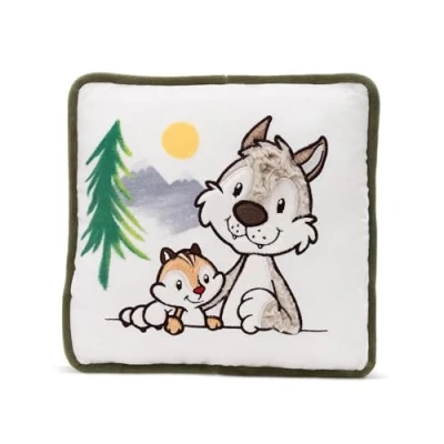 Abbildung von NICI Wolf Winny &amp;amp Streifenhörnchen Jojo, Mehrfarbig, Quadratisch, Plüsch, Polyester, Dekokissen