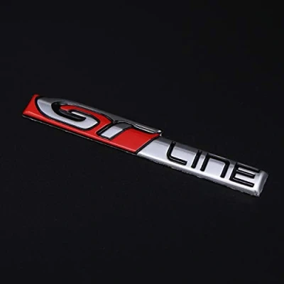 Abbildung von Autophoton Für 3008 5008 GT Line 2017 2018 2019 2020 2021 2022 Aufkleber Seitenabzeichen Emblem Logo Abzeichen Linie Dekorative Abdeckung Trim…