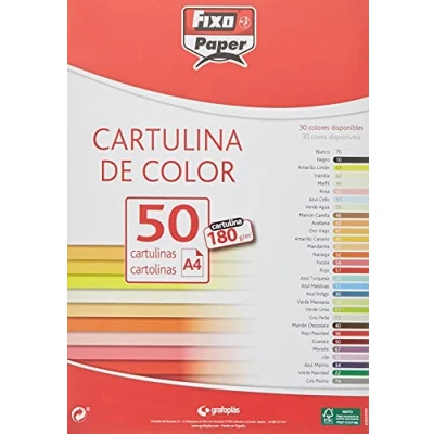 Abbildung von Fixo 11110370 Pack von 50 Karton, A4, weiß