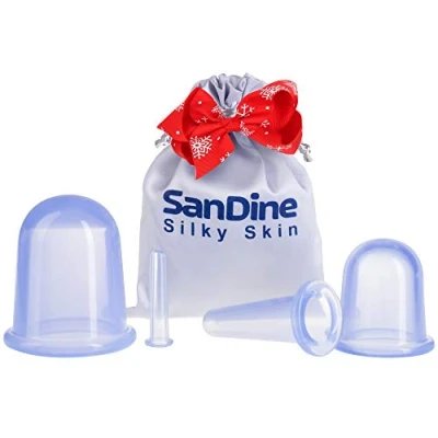 Abbildung von Schröpfen Therapie Set Schröpfkopf Therapieset für das Gesicht Cupping Therapy for Face Doppelkinnreduzierung Gesichtsschröpfkopf Sets Anti Cellulite Silikon von Sandine