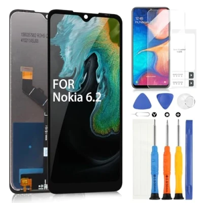 Abbildung von ARSSLY LCD Bildschirm für Nokia 6.2 Display 7.2/6.2 Digitizer TA 1200 1198 Touchscreen Assembly Kits 1201 1181 1178 1187 1193 1196 (Schwarz)
