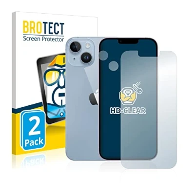 Abbildung von BROTECT (2 Stück Schutzfolie für Apple iPhone 14 (Display+Kamera) Displayschutz Folie Ultra Klar