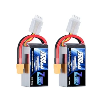 Abbildung von Zeee 3S LiPo Akku 11,1V 120C 1500mAh mit XT60 Stecker für UAV Drones FPV Rennrad Quadcopters Flugzeug Hubschrauber RC Boot Auto (2 Packungen)