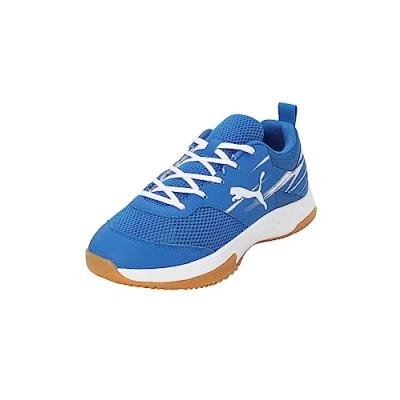 Abbildung von PUMA Varion li Jr Indoor Court Shoe, Team Royal White Gum, 37.5 EU