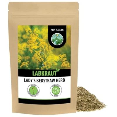 Abbildung von Labkraut (250g), Labkrauttee geschnitten, schonend getrocknet, 100% rein und naturbelassen, Gelbes Waldkraut, Liebkraut
