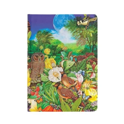 Abbildung von Paperblanks Naturcollagen Garten im Mondschein Notizbuch Midi Unliniert, (180 x 130)