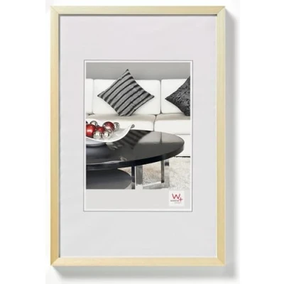 Abbildung von walther design Bilderrahmen gold 13 x 18 cm Aluminium Chair Alurahmen AJ318G