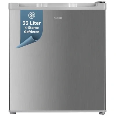 Abbildung von homeX Gefrierschrank FM1015 S, 51 cm hoch, 44 breit, Mini Gefriertruhe, Tiefkühlschrank klein, Gefrierbox, Freezer, 33 L
