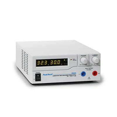 Abbildung von PeakTech 1560 Labornetzgerät DC 1 32V / 0 30A mit 3 stelliger LED Anzeige, Schaltnetzteile, Stromversorgung, Voreinstellungen für Strom &amp; Spannungswerte, Überlastungsschutz 200 240 V AC